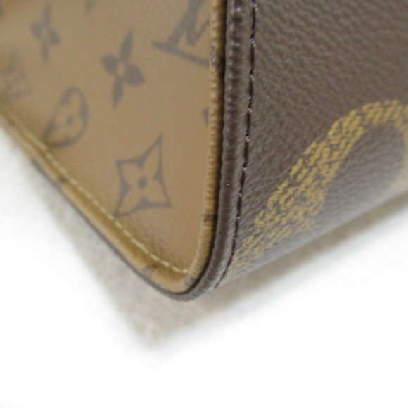 LOUIS VUITTON On The Go MM Tote Bag  Monogram Giant canvas Brown Used LV - Picture 10 of 11